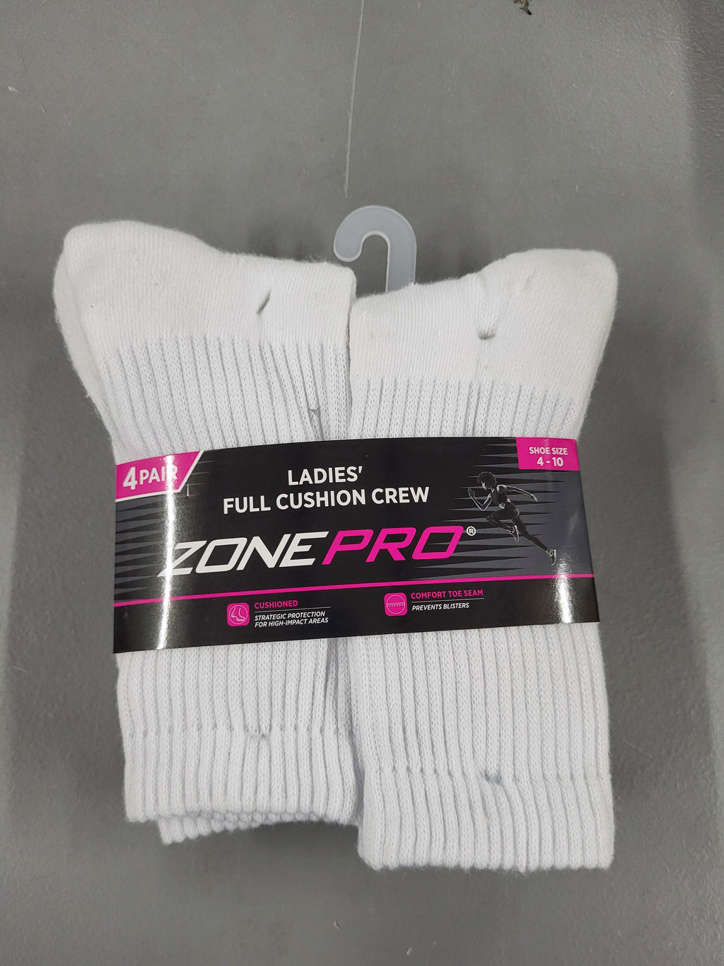 Zone Pro Ladies Crew Socks (4 pair)