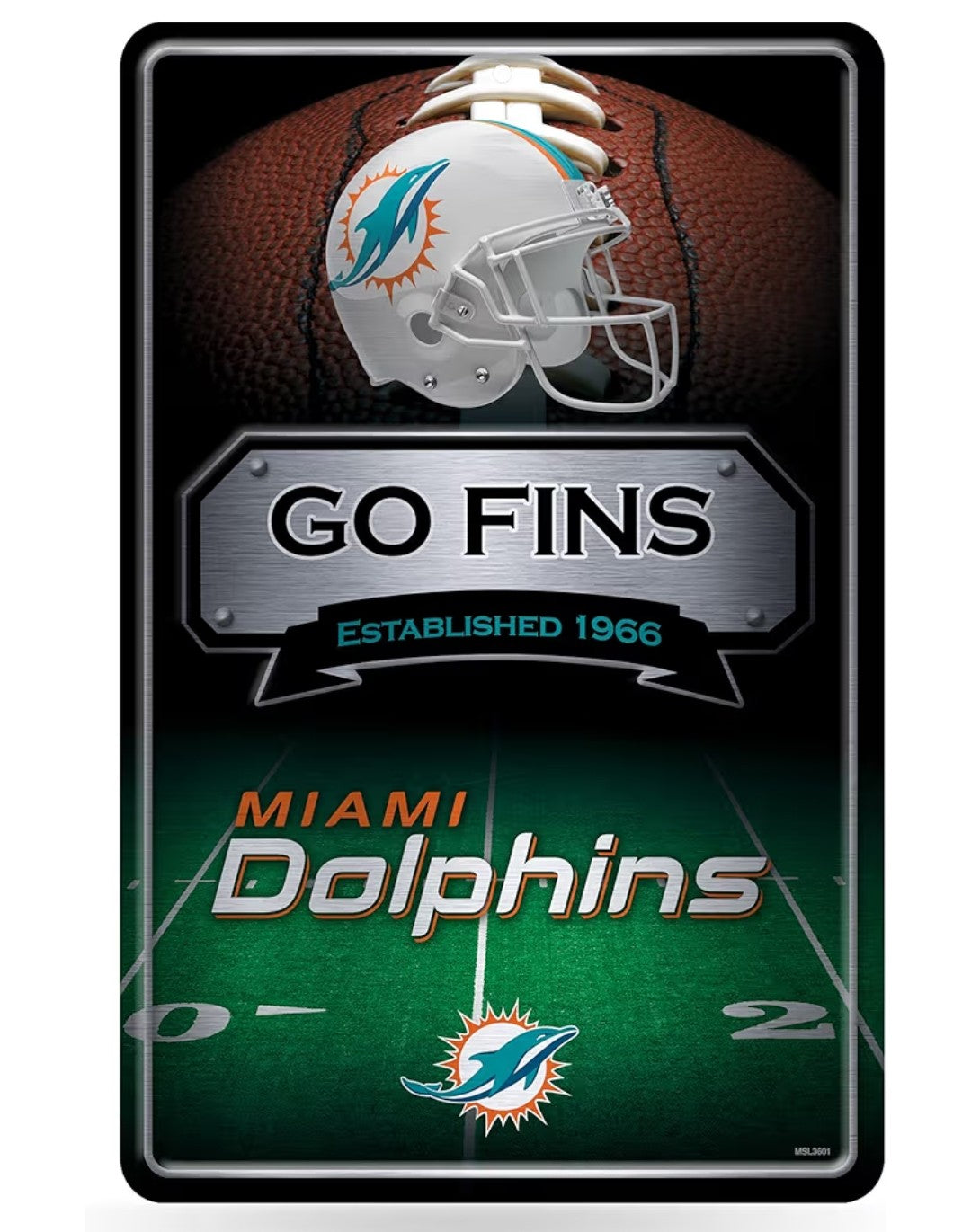 Miami Dolphins Metal Sign