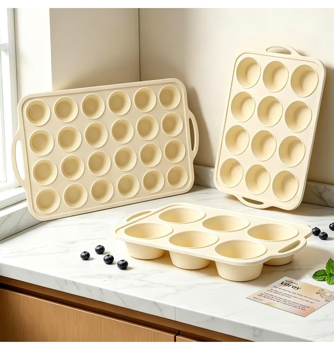 Silicone Muffin Pan Set of 3