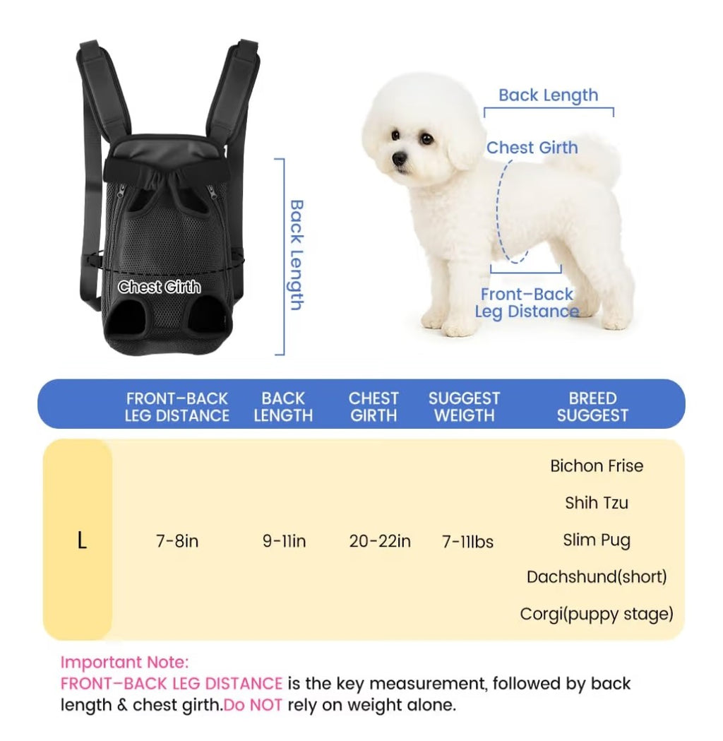Mosago Dog Backpack carrier (Size Large)