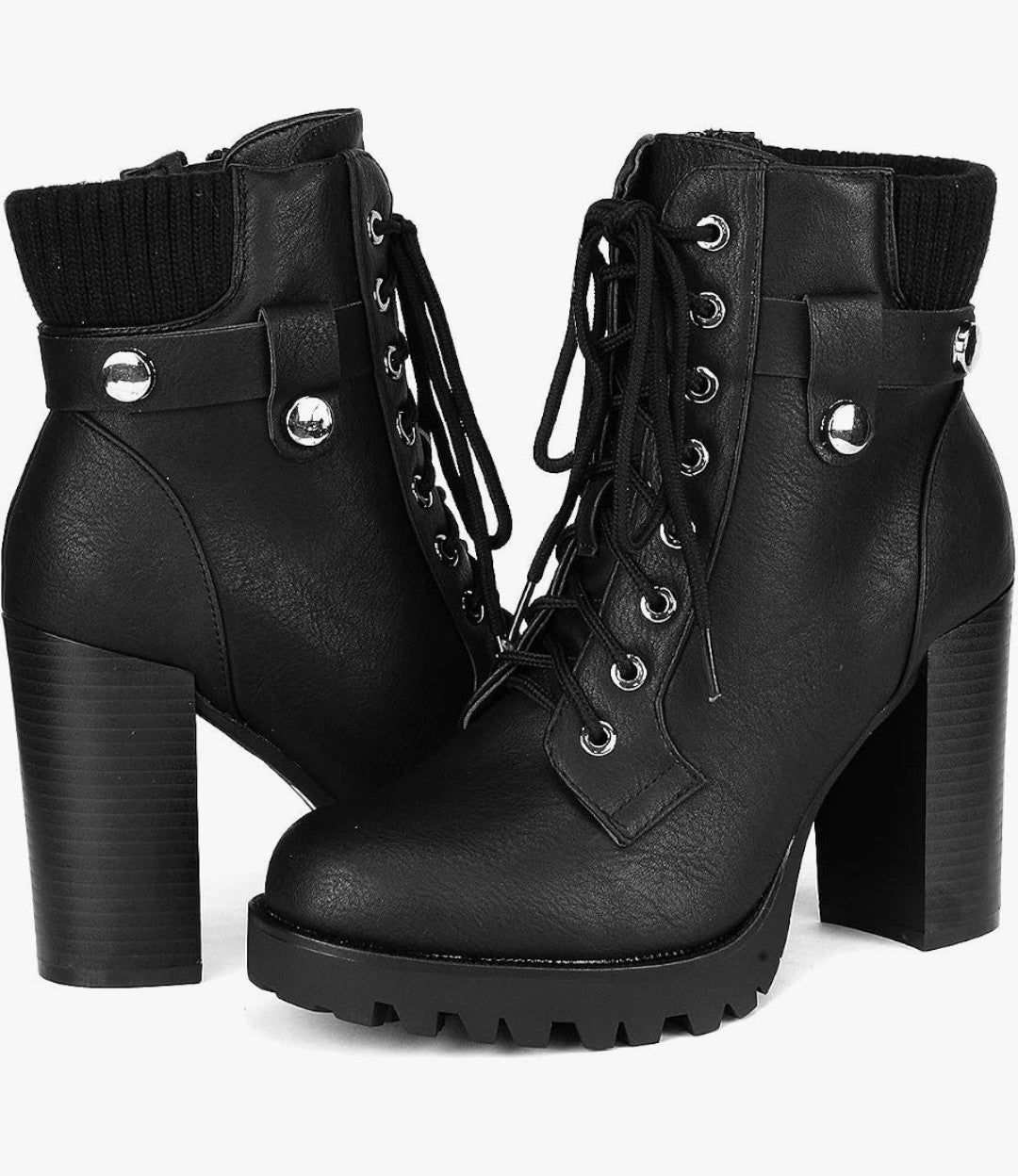 Dream Paris Lace Up Combat Ankle Boots (Size 6)