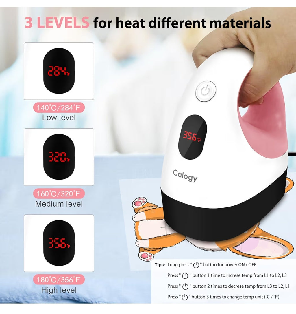 Calogy Mini Heat Press, Heat Transfer Machine, Constant Temp Control.