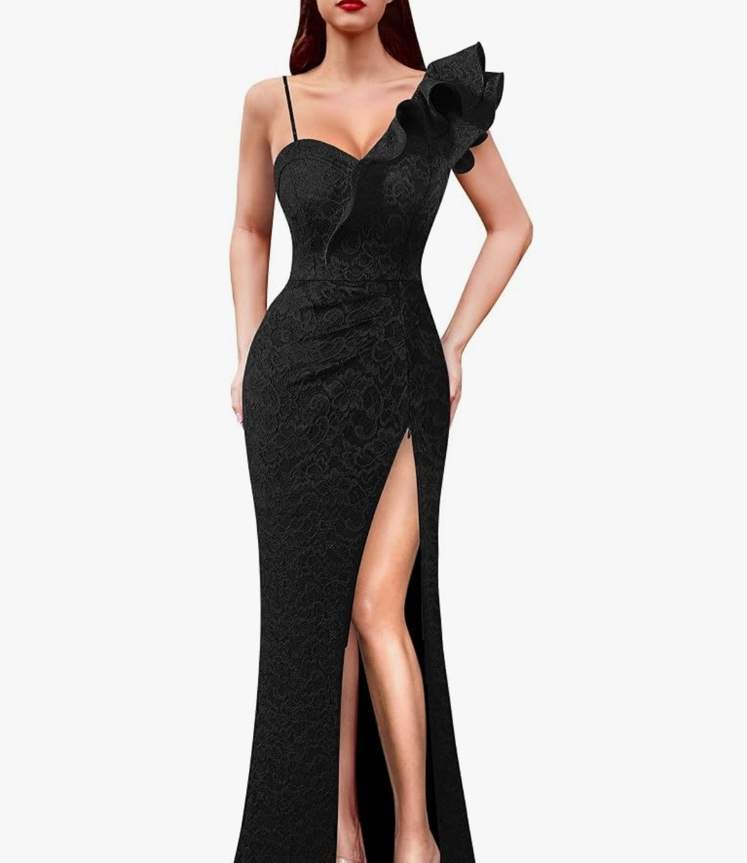 VFSHOW One Shoulder Strap Maxi Dress (Size Large)