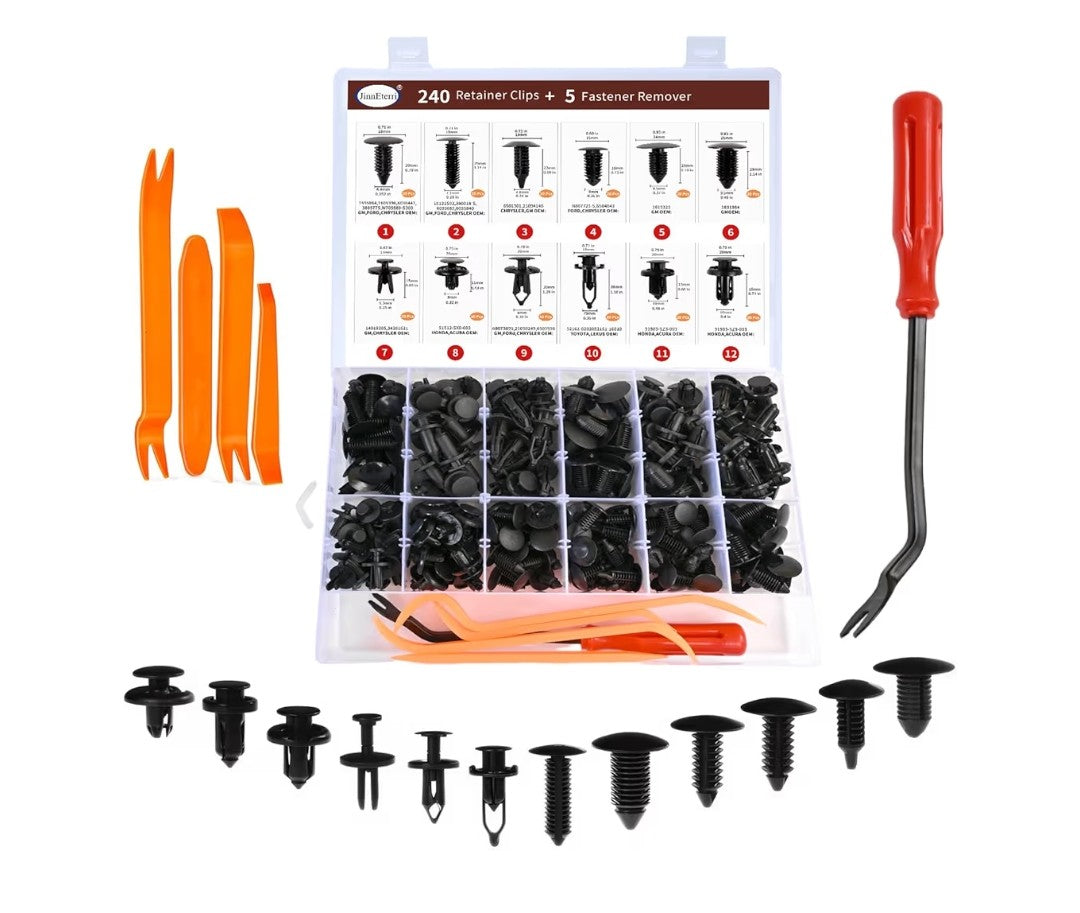 JinnEterri 240 Retainer clips + 5 faster removers