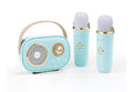 Retro Karaoke Speaker with 2 Wireless Microphones