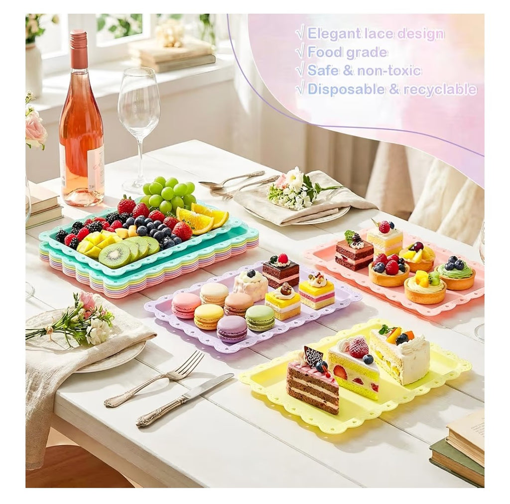 Plastic Serving Trays 12 pack