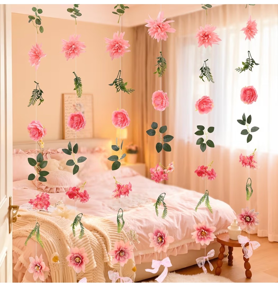 Livole 36ft Hanging Flower Garland, 6pcs