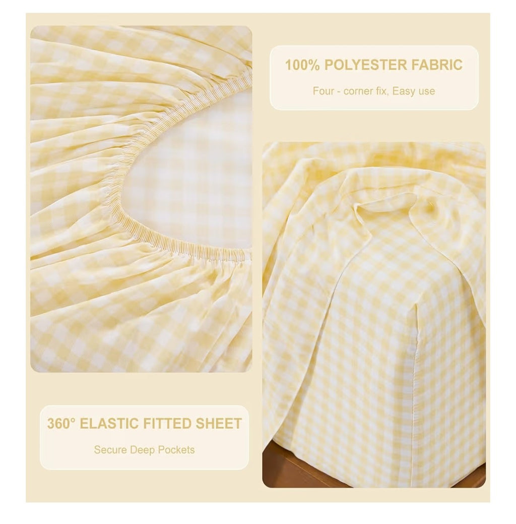 Kisswish Twin Size Sheet Set (Yellow)