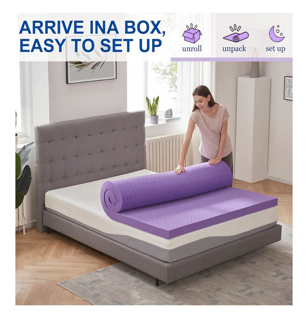 Sinweek Memory Foam Mattress Topper Twin Size