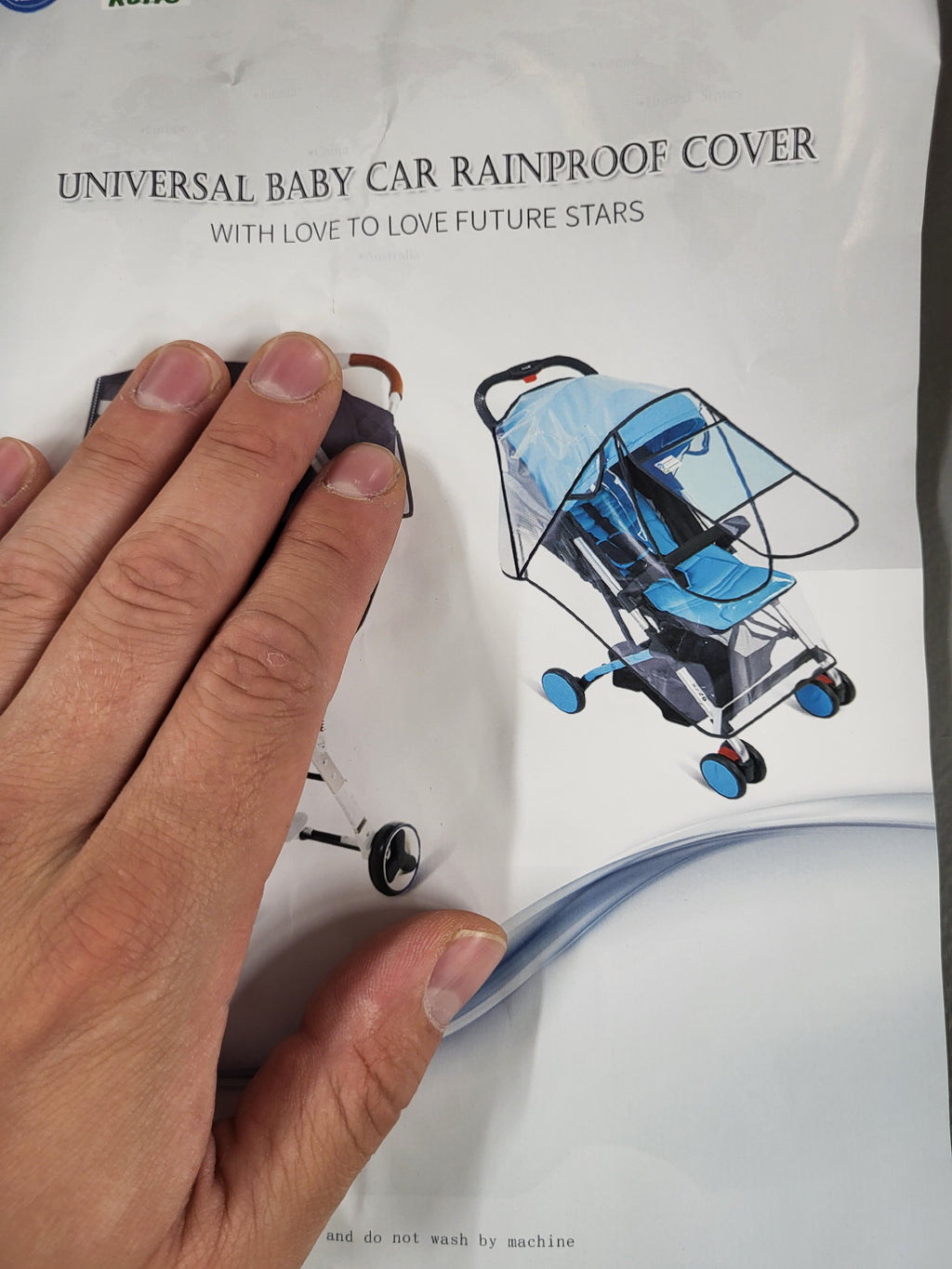 Stroller Rain Cover,Universal Stroller Accessory,Waterproof,Windproof Protection,Protect from Dust Snow,Baby Travel Weather Shield,Clear