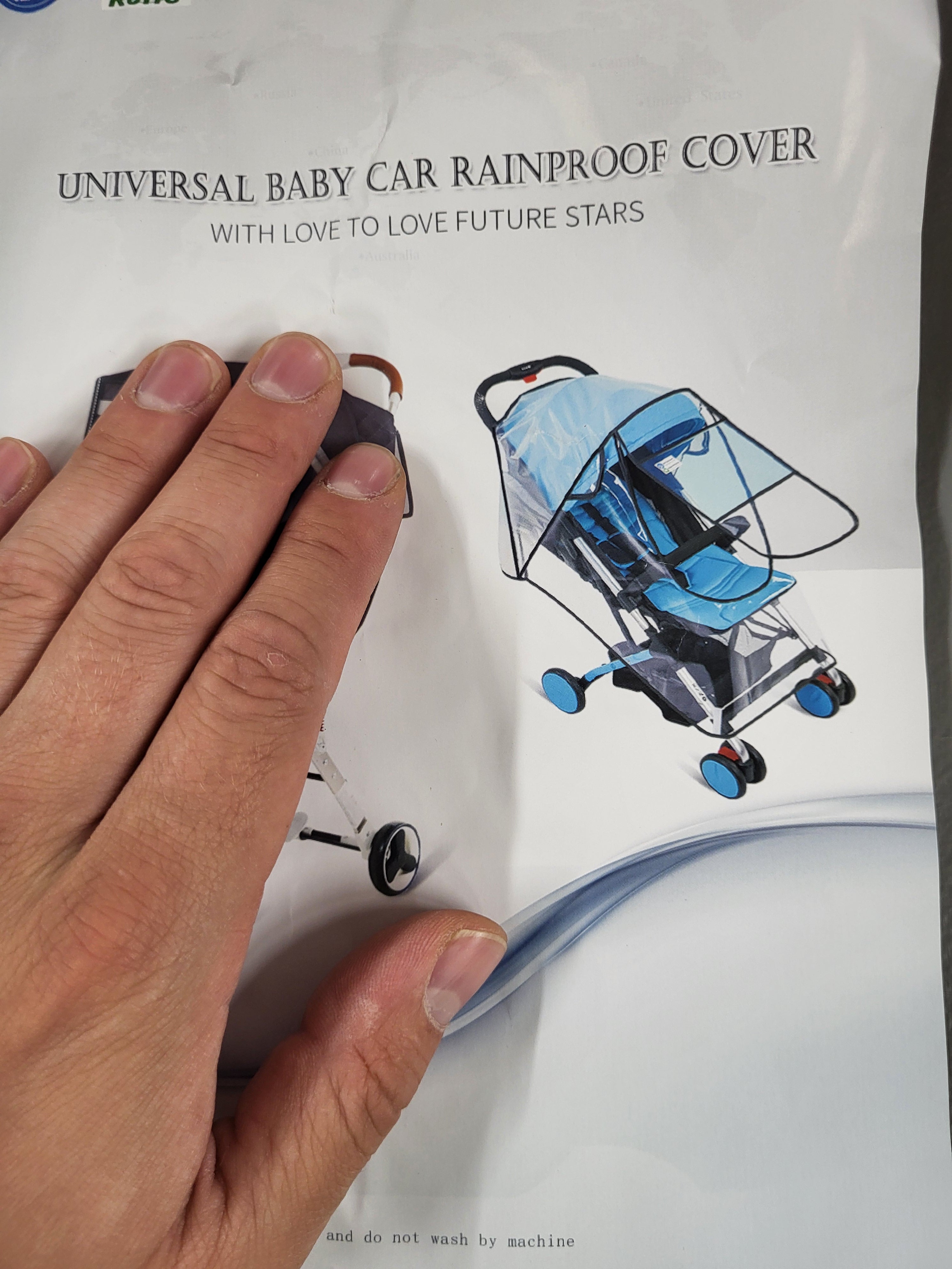 Stroller Rain Cover,Universal Stroller Accessory,Waterproof,Windproof Protection,Protect from Dust Snow,Baby Travel Weather Shield,Clear