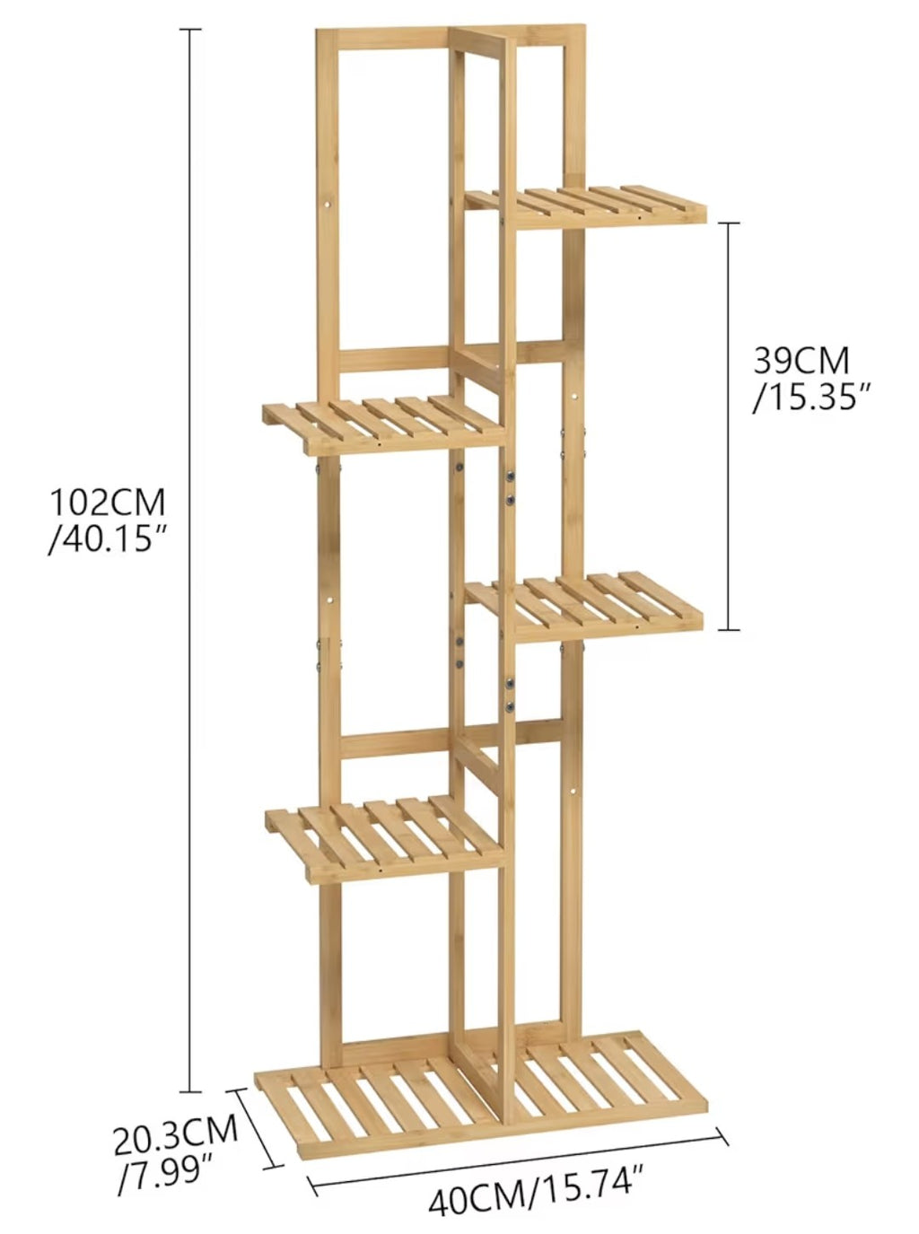 Bamboo 5 Tier Plant Stand