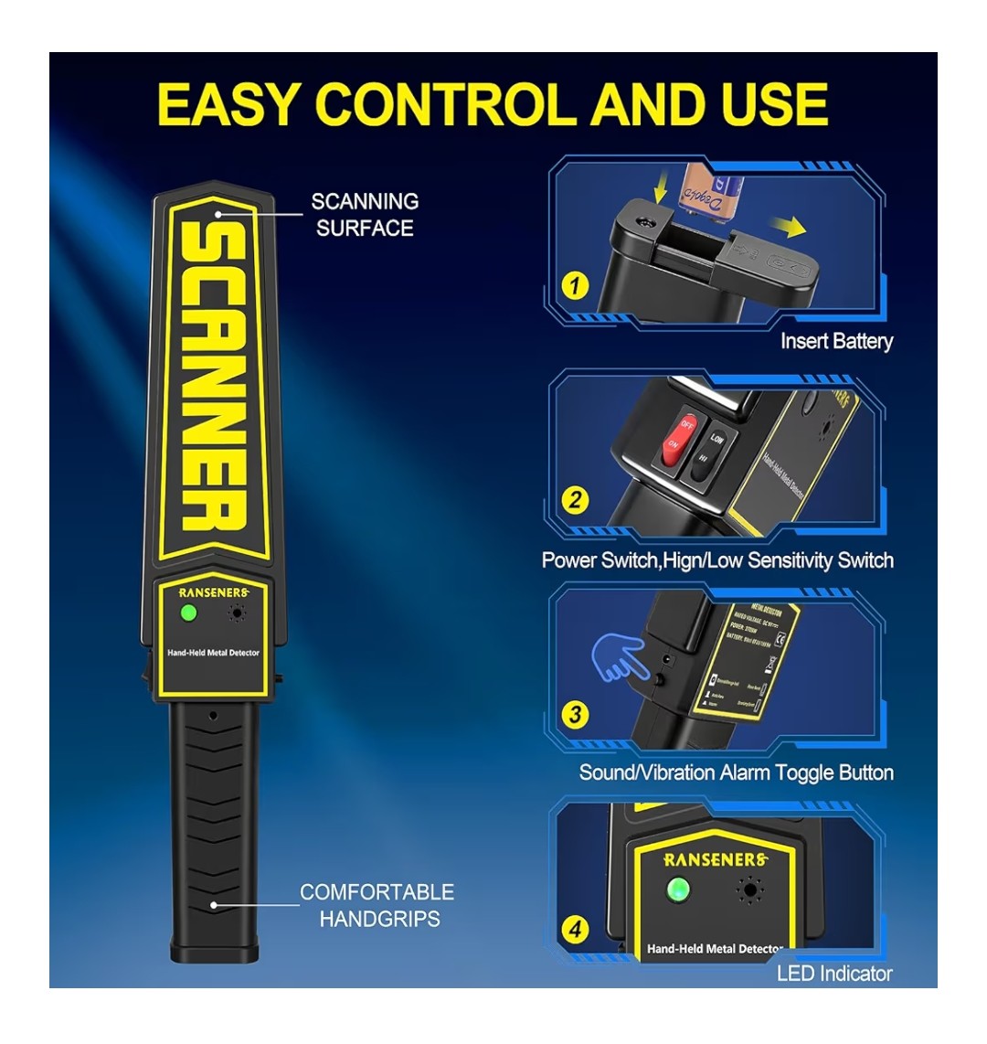 Ranseners Handheld Metal Detector Wand