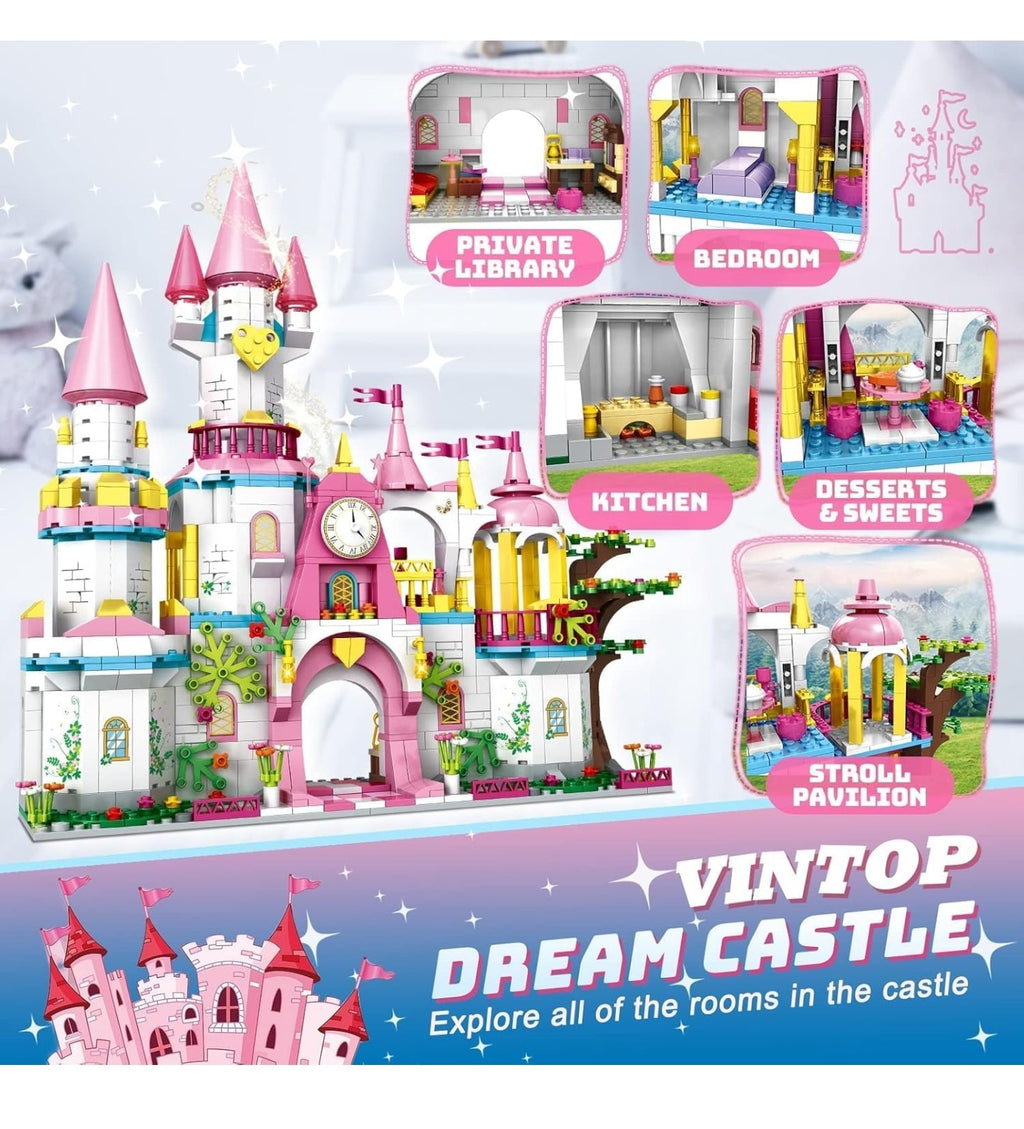 Castle STEM Building Toys for Girls Ages 6-12 Years Old, 1000PCS Building Sets for Girls