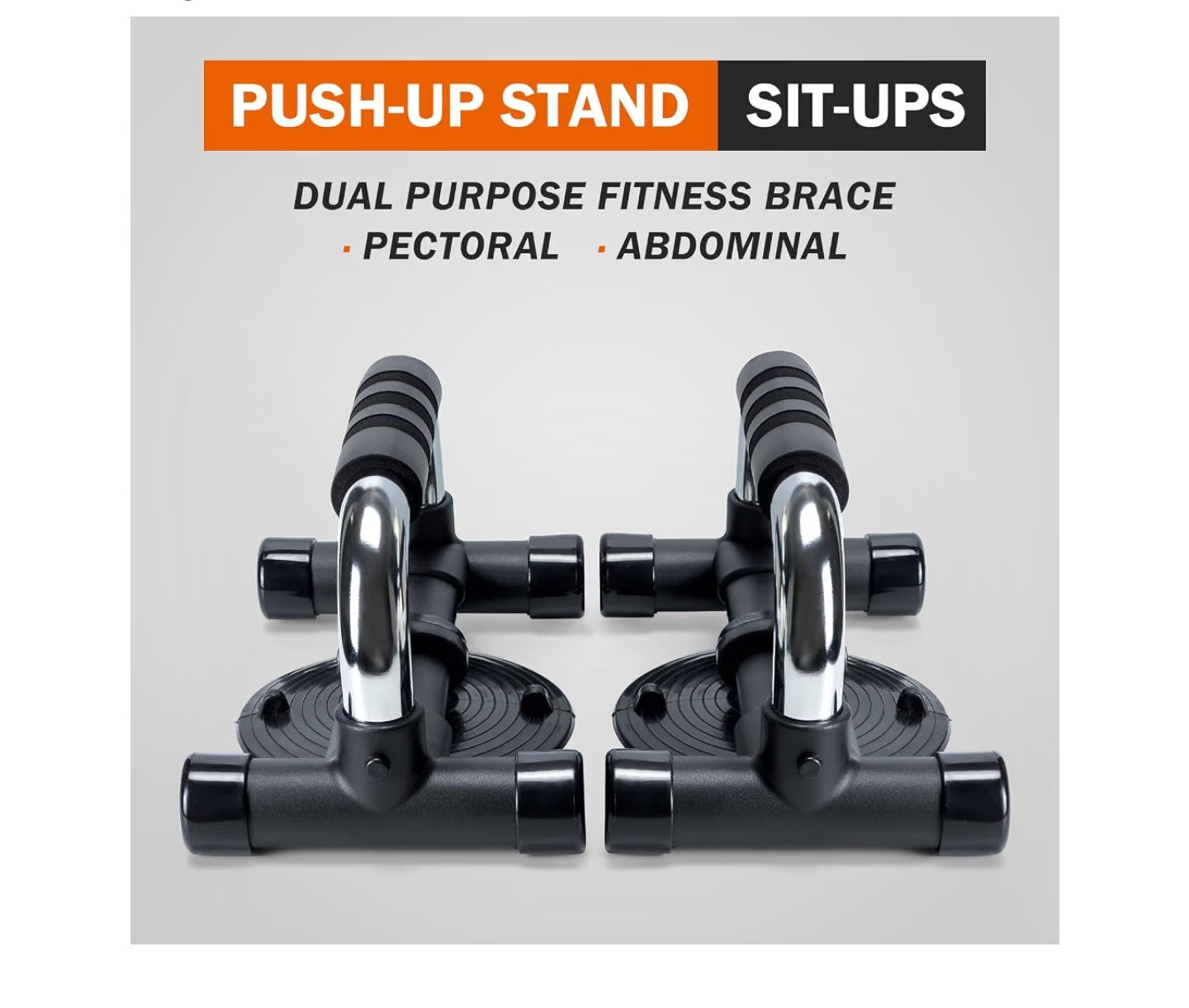 Push-Up Bar, Anti Slip Push Up Stand, Metal Push-Up Handles.
