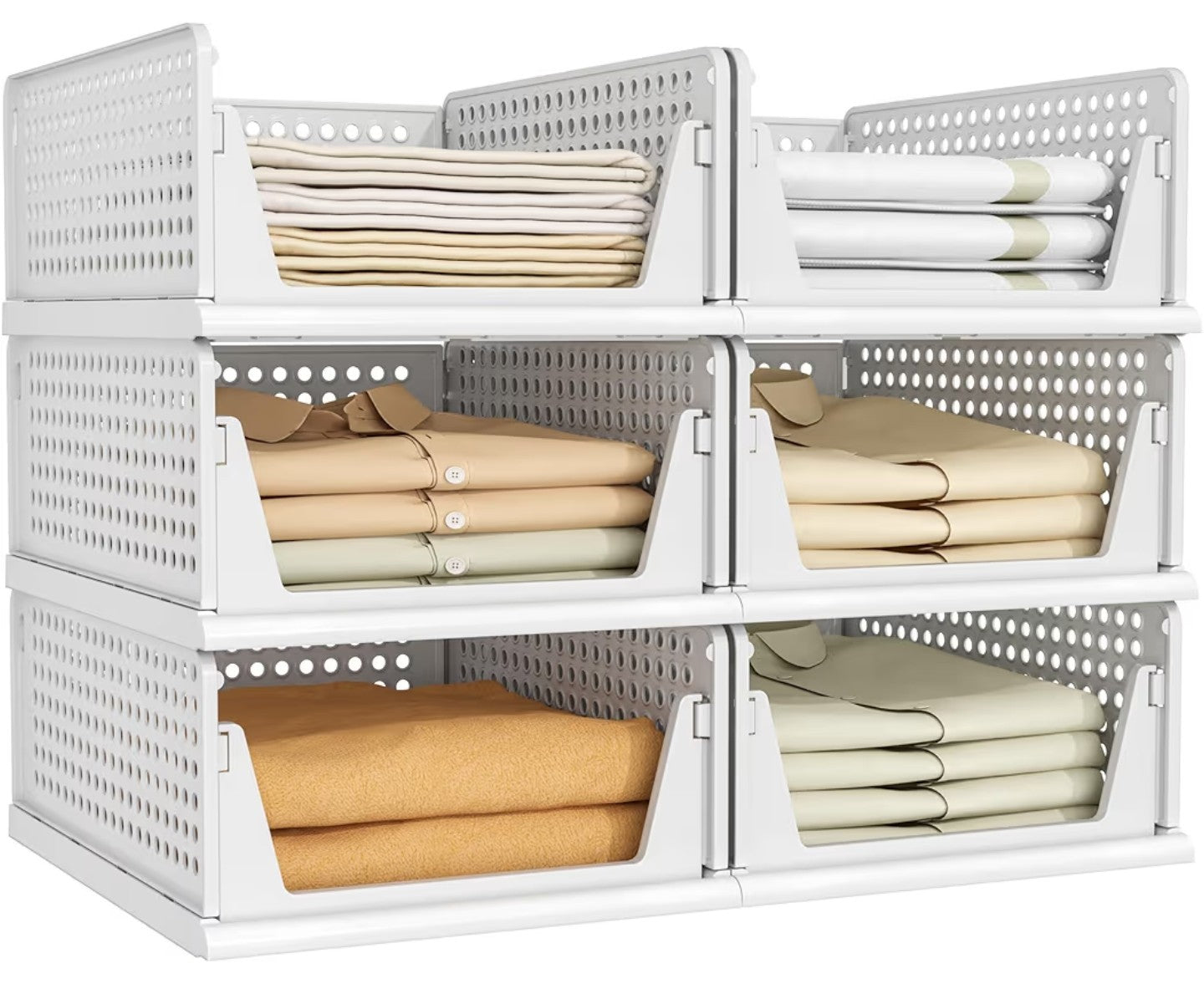 6 Pack Closet Organizers Storage Bins.