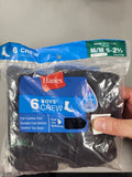 Hanes Boys Crew Socks 6 Pairs (Size M/M 9-2.5)