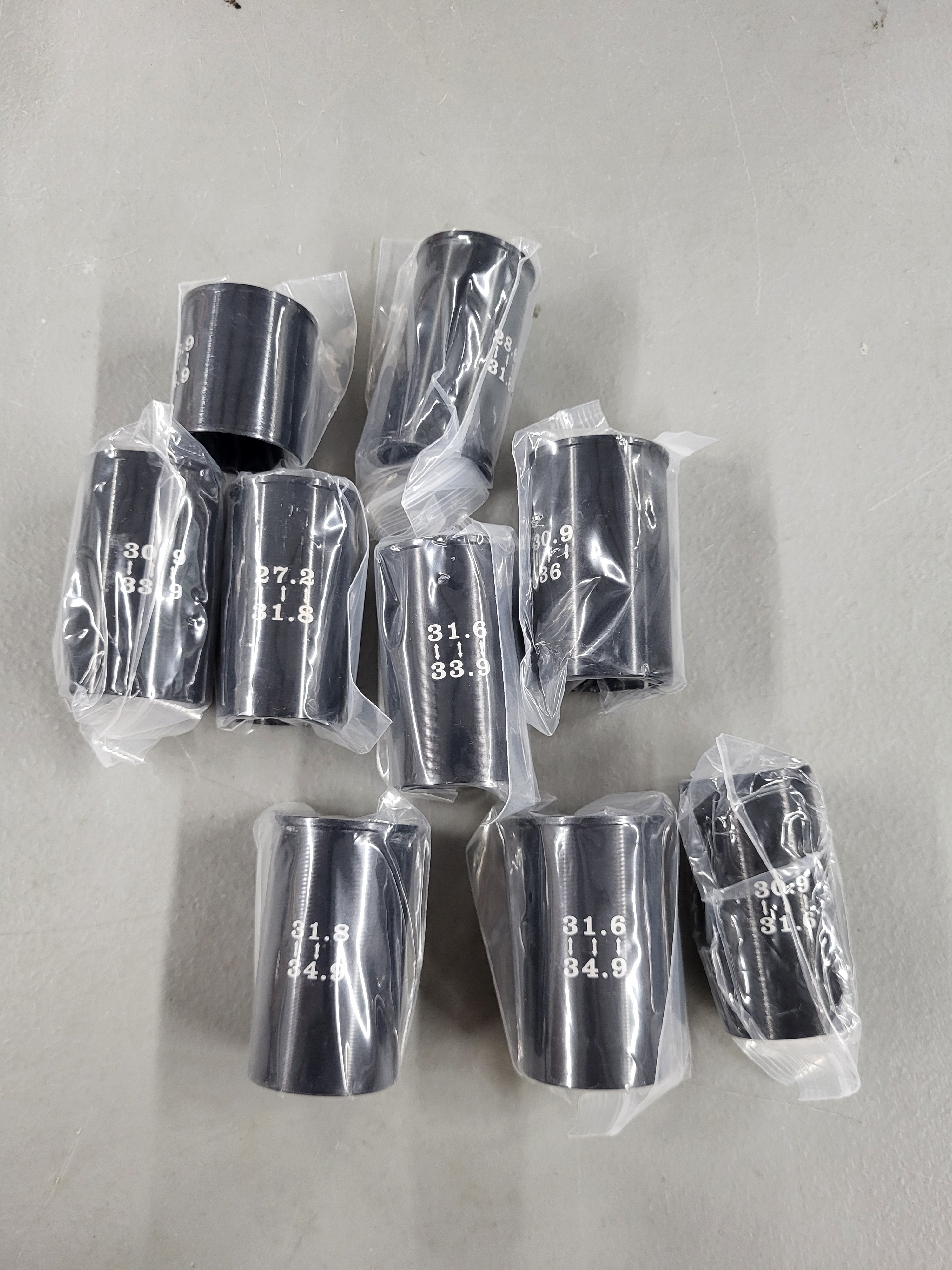 Bike Seat Post Adapter Shim Set