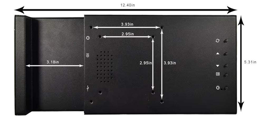 VSDISPLAY 12.3'' Portable IPS LCD Monitor 1920x720 Stretched Bar Display