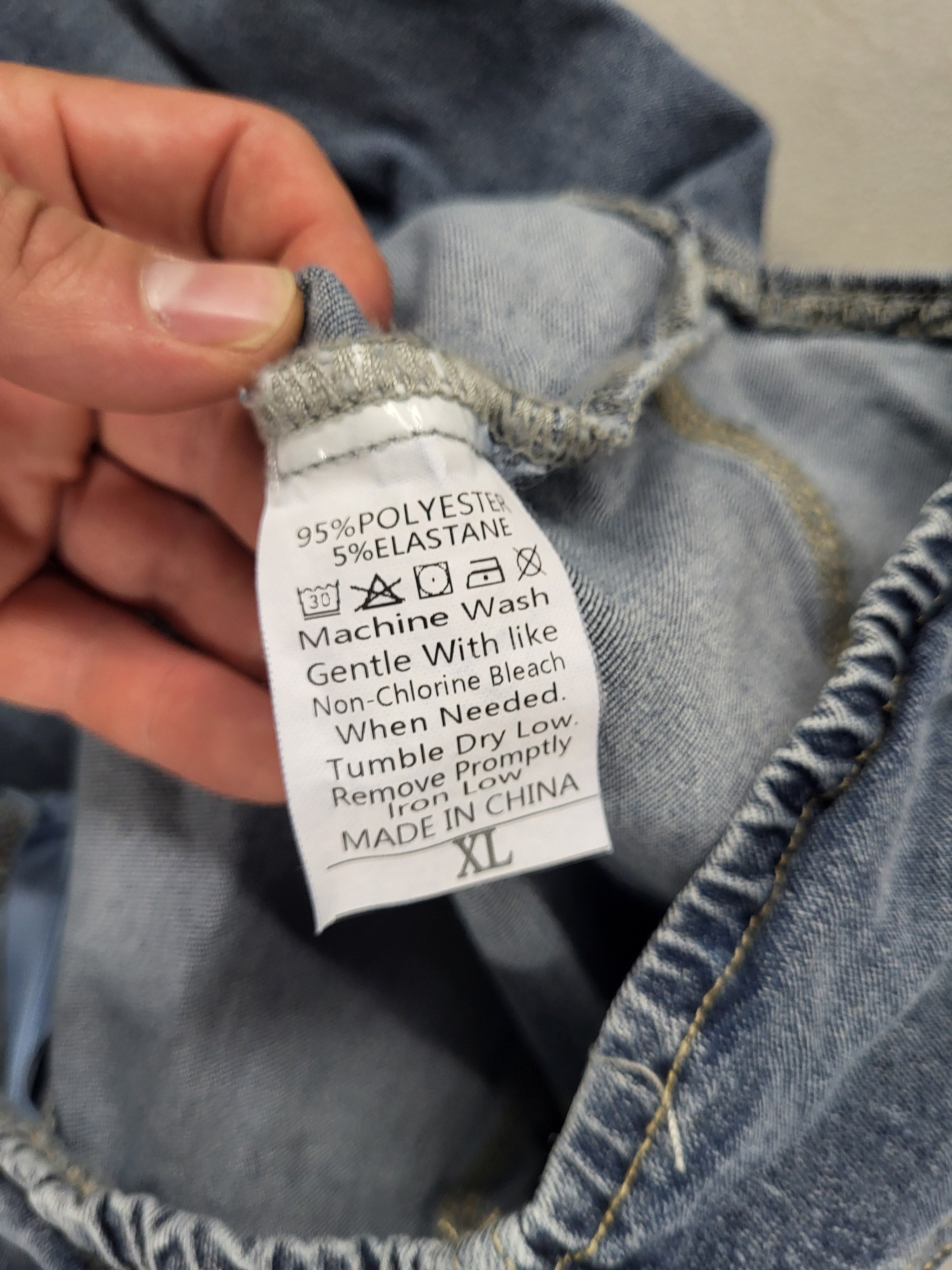 Strapless Mini Denim Jean Dress (Size XL)