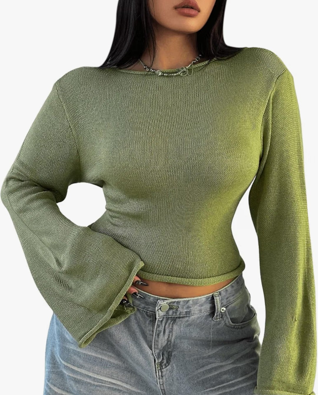 Pullover Cropped Sweater (Large)
