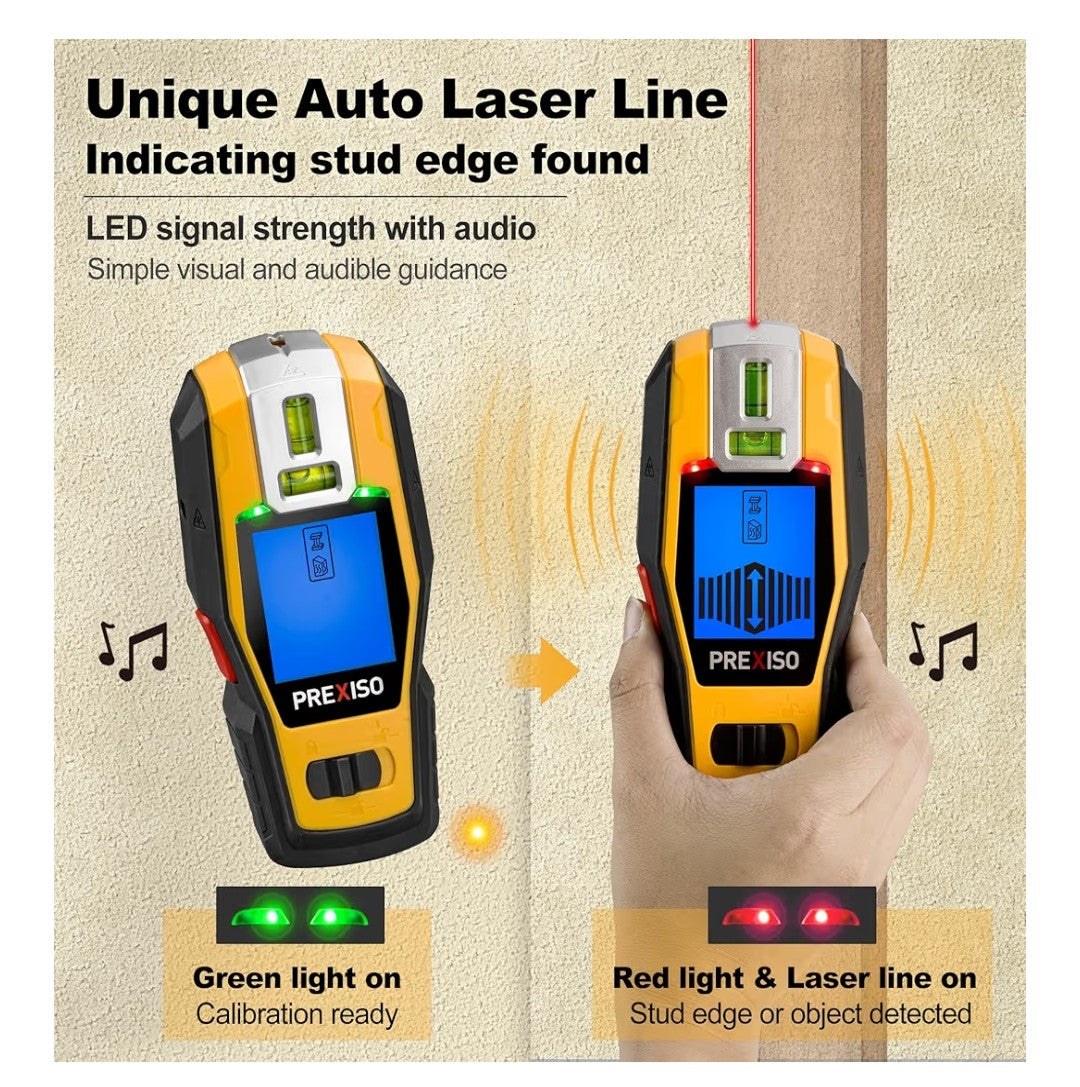 Prexiso 2-In-1 Stud Finder Laser Level