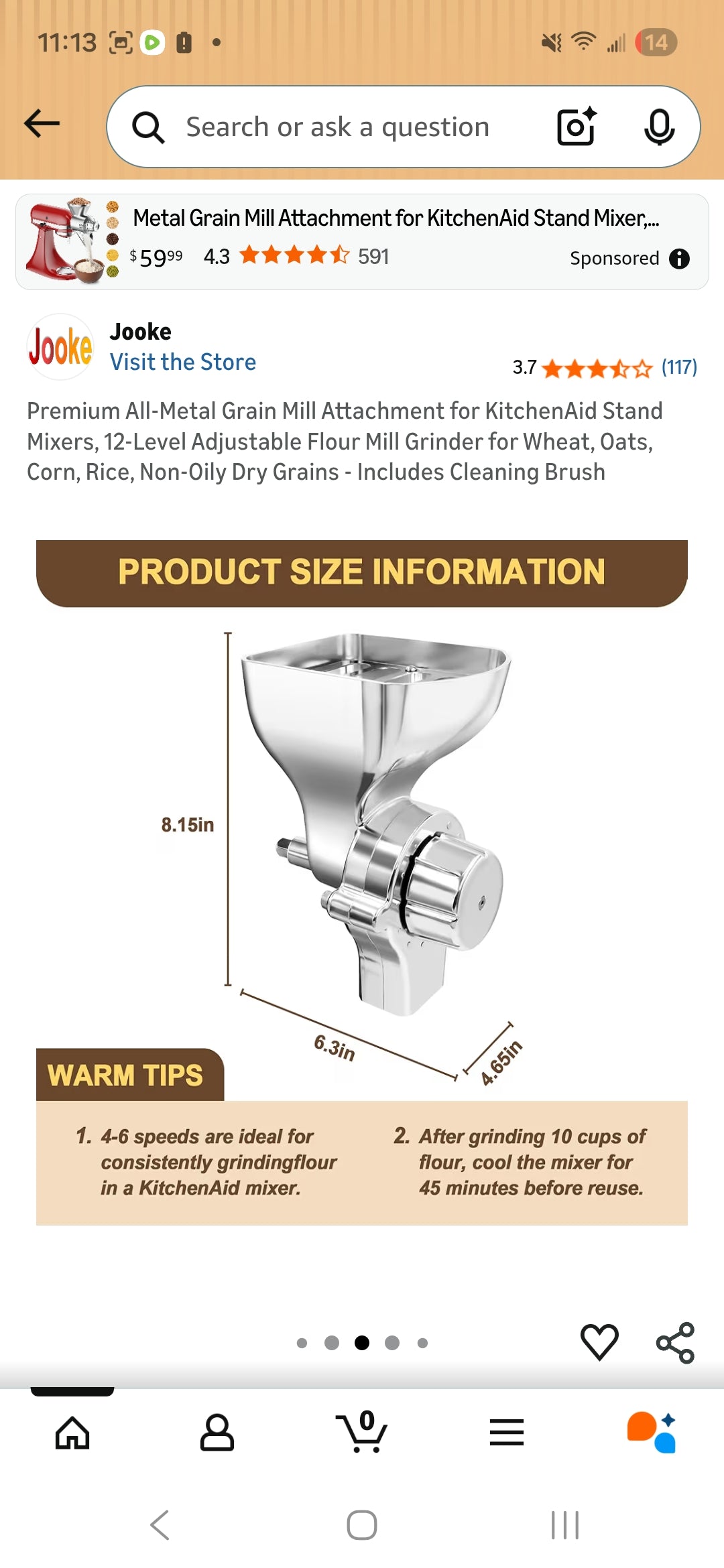 Grind Mill Attachment for KitchenAid