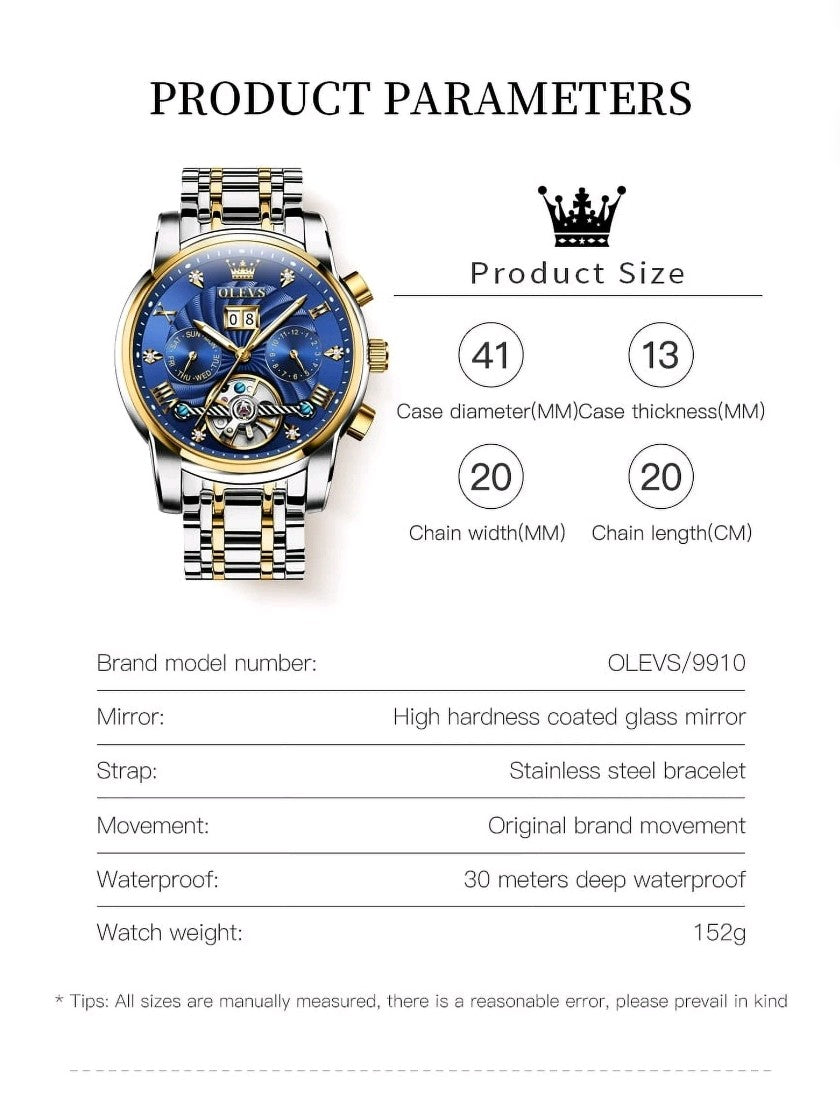 OLEVS Automatic Skeleton Watch