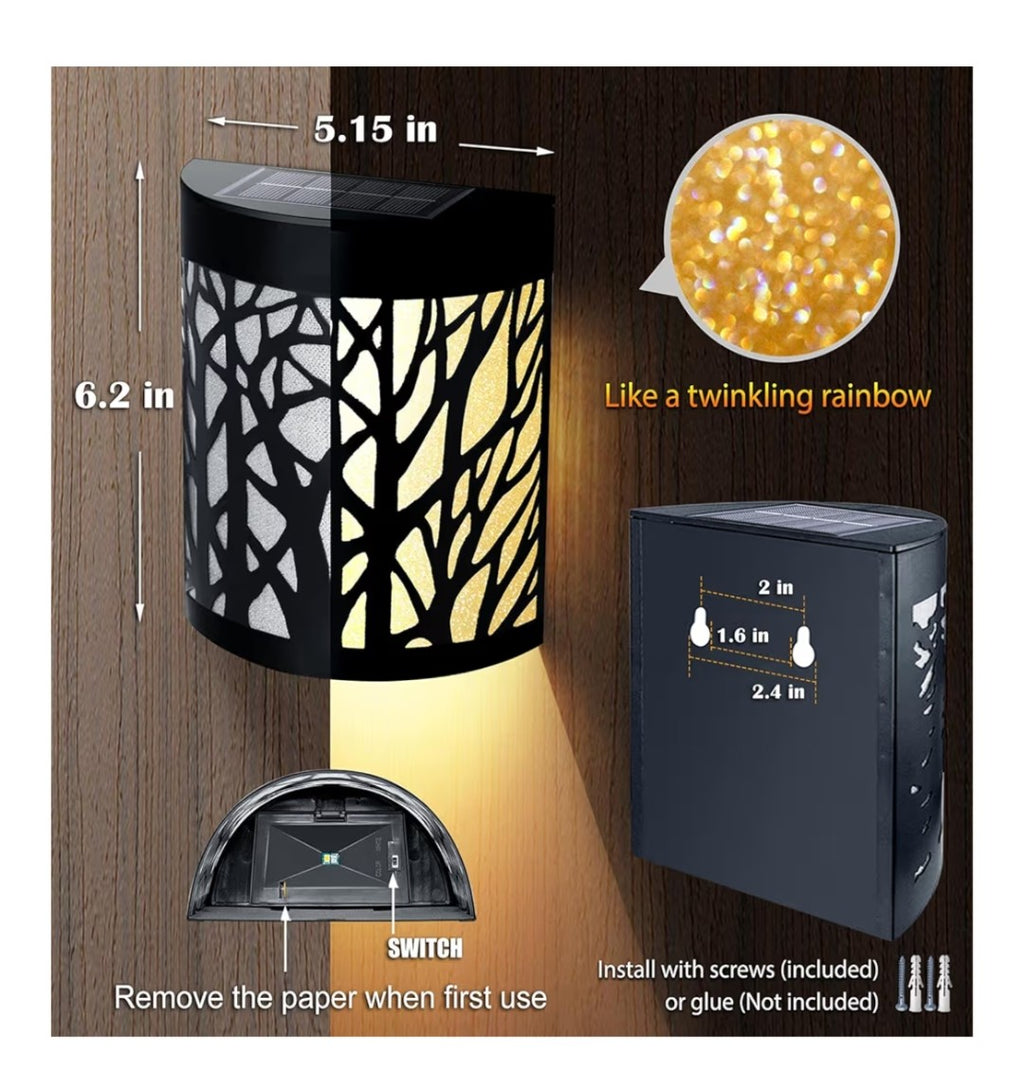 DenicMic Solar Outdoor Wall Sconce