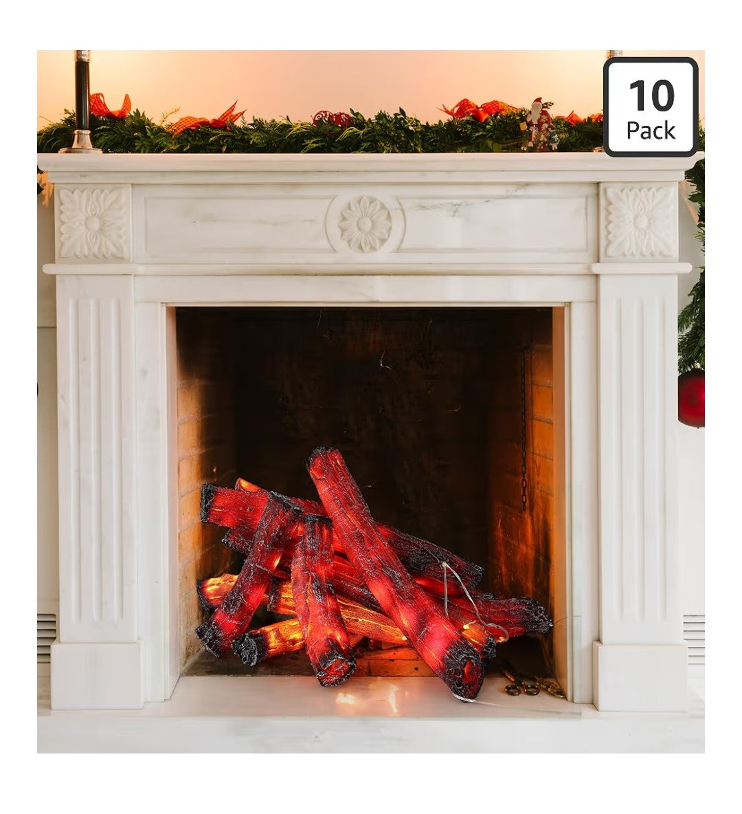 Flameless Fire Logs 10 pack