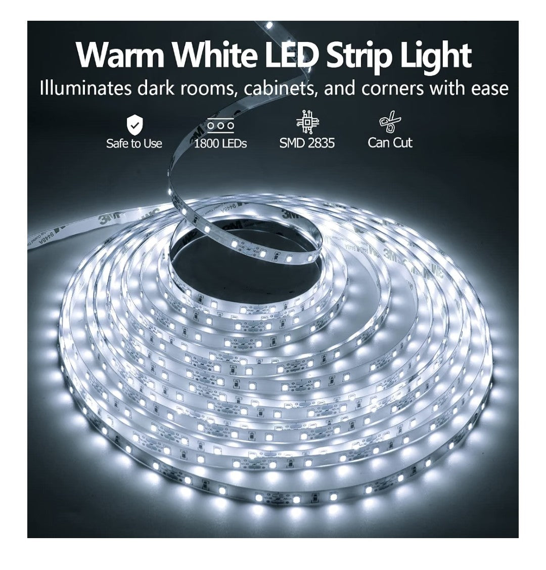 LED Strip Lights 50ft x 2 Dimmable White Light