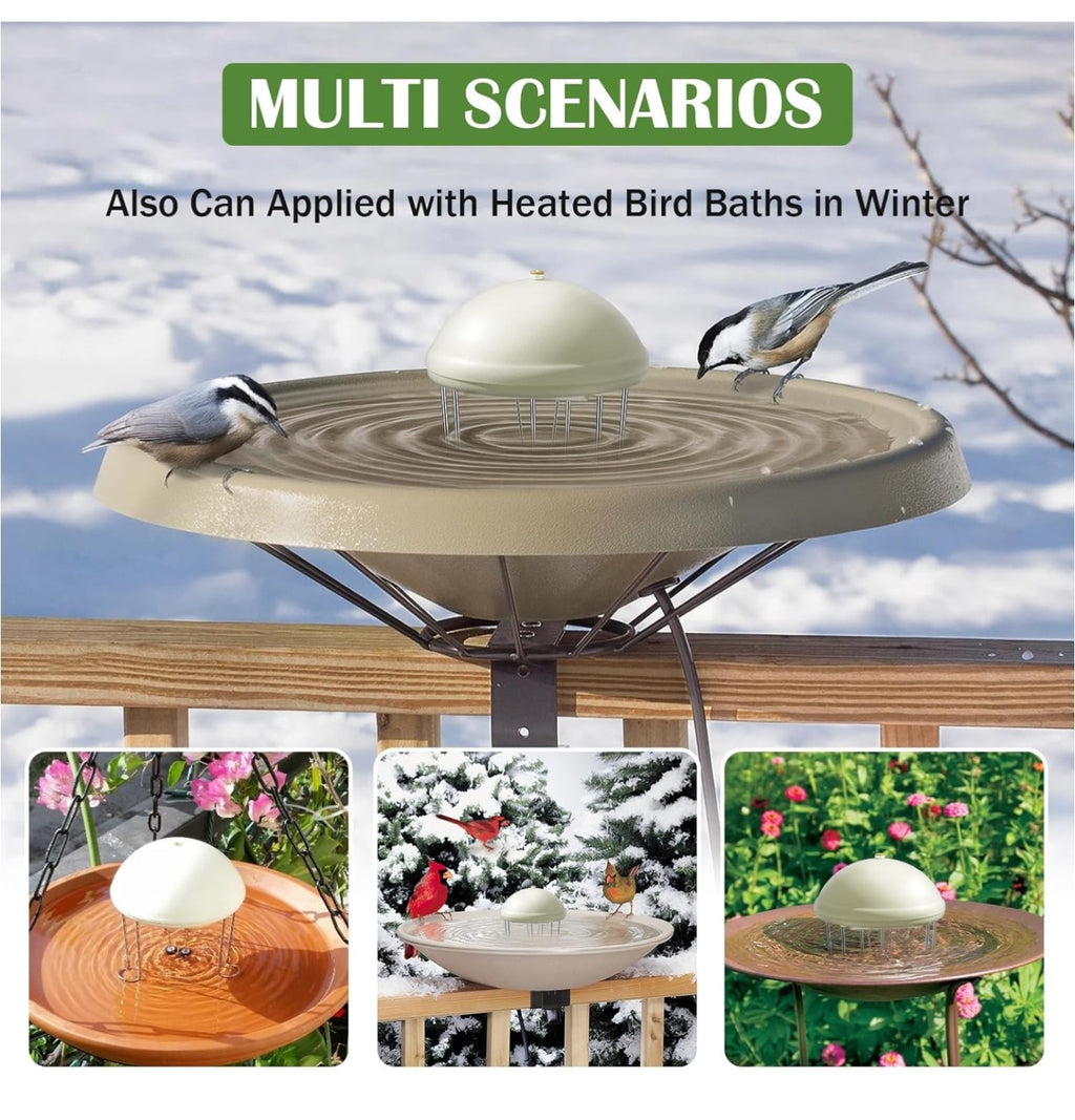 Buzzlett Bird Bath Water Circulator, Water Agitator for Bird Bath.