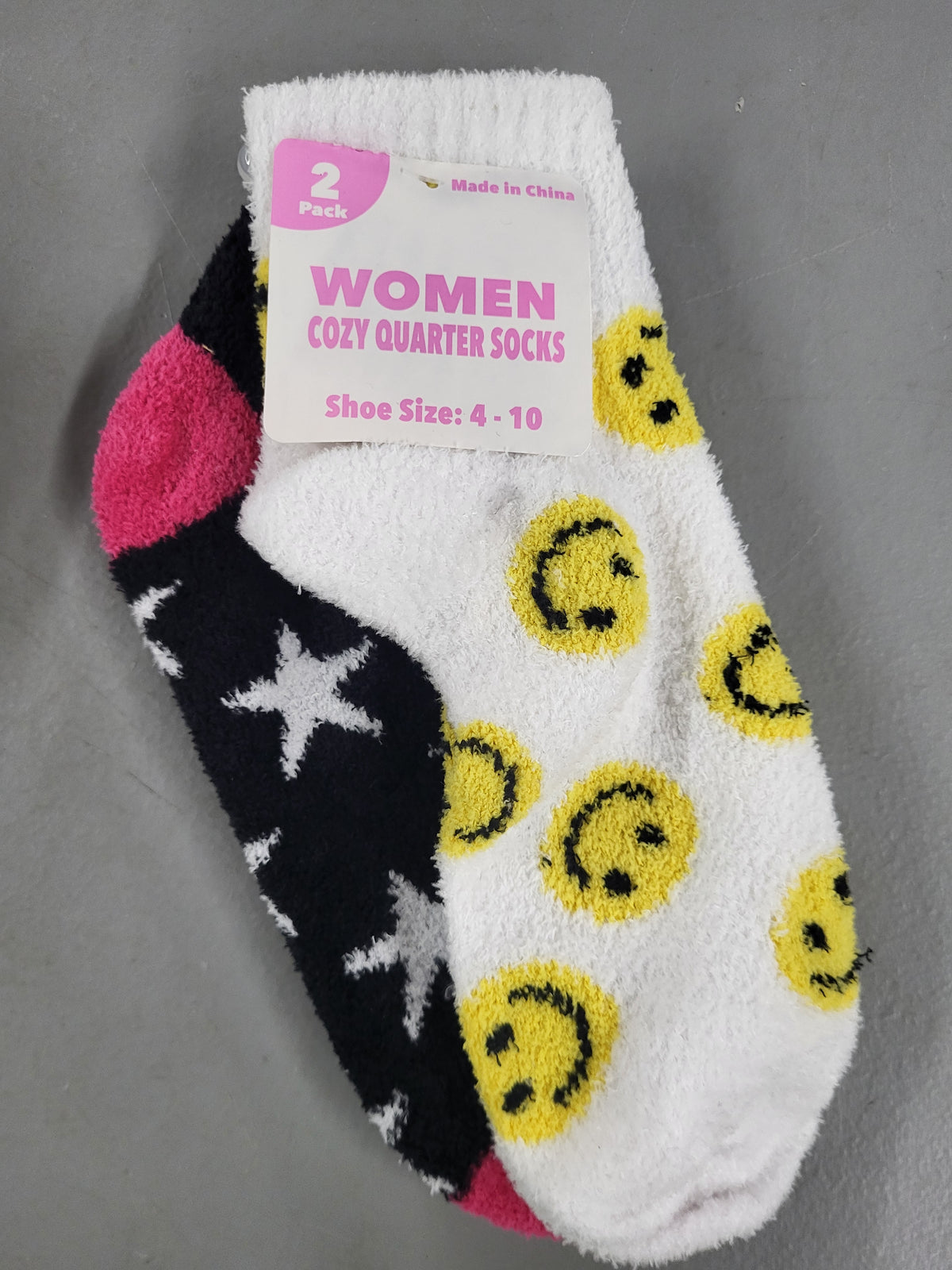 Women's Cozy Quarter Socks, 2 Pack (Shoe Size 4-10)