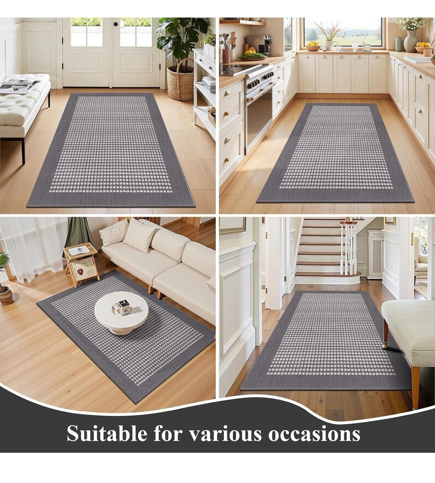 Ileading Indoor Door Mat 3x5ft Absorbent Dog Mats for Muddy Paws.