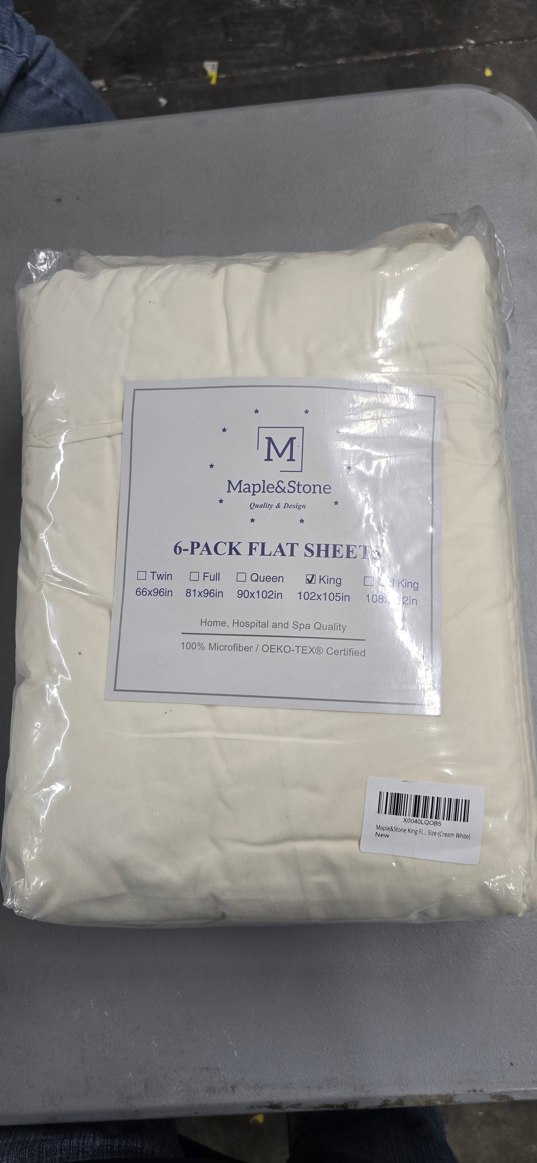 Maple&Stone King Flat Sheet 6 Pack