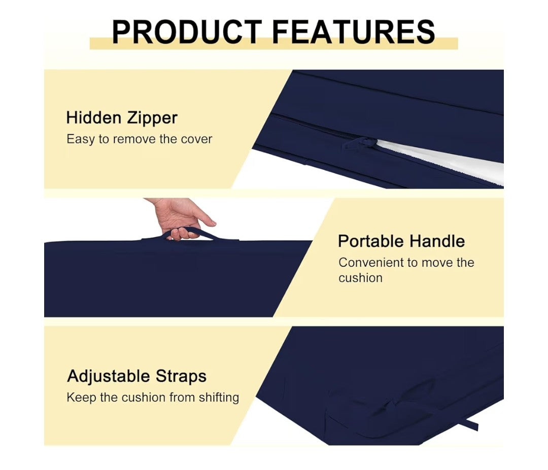 Waterproof Outdoor Chair Cushions 2 pack