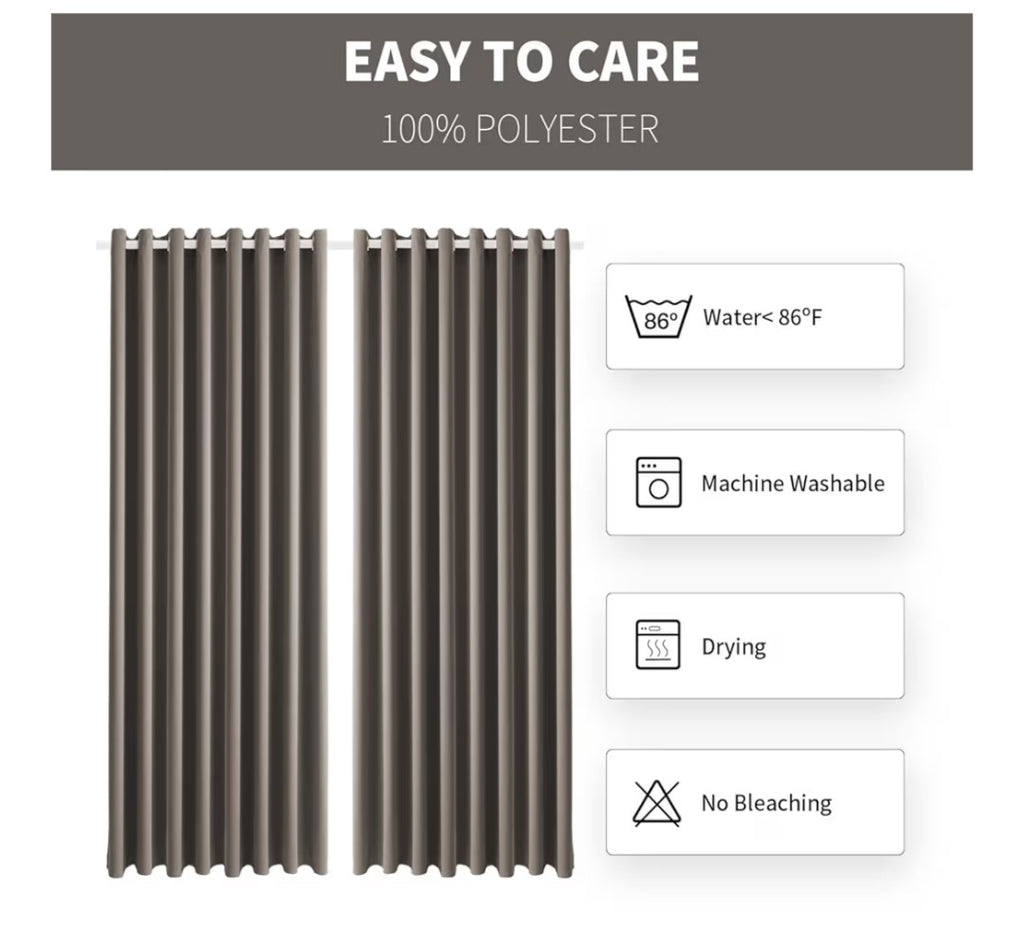 Diva En Camino Outdoor Waterproof Curtain 105x84in 2 pannels (Taupe)