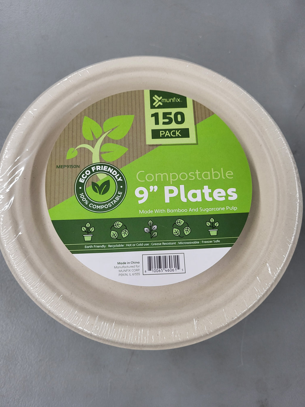 Munfix Compostable 9in Plates 150pack