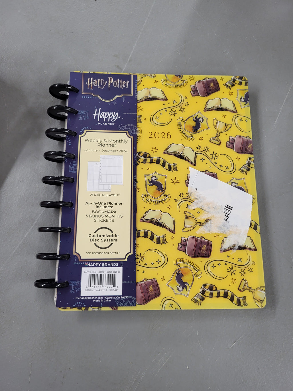 Harry Potter Hufflepuff 2026 12 month Calender