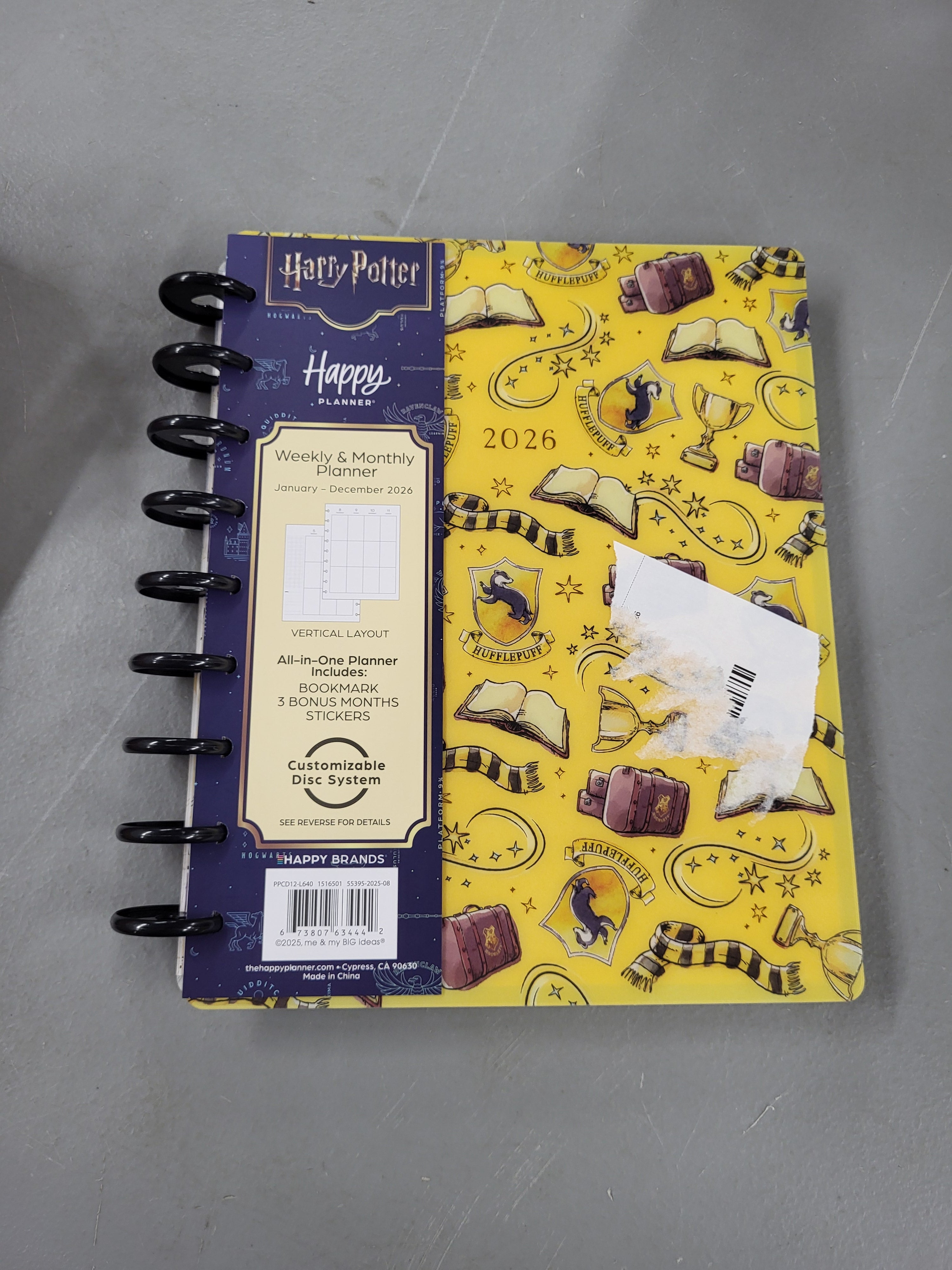 Harry Potter Hufflepuff 2026 12 month Calender