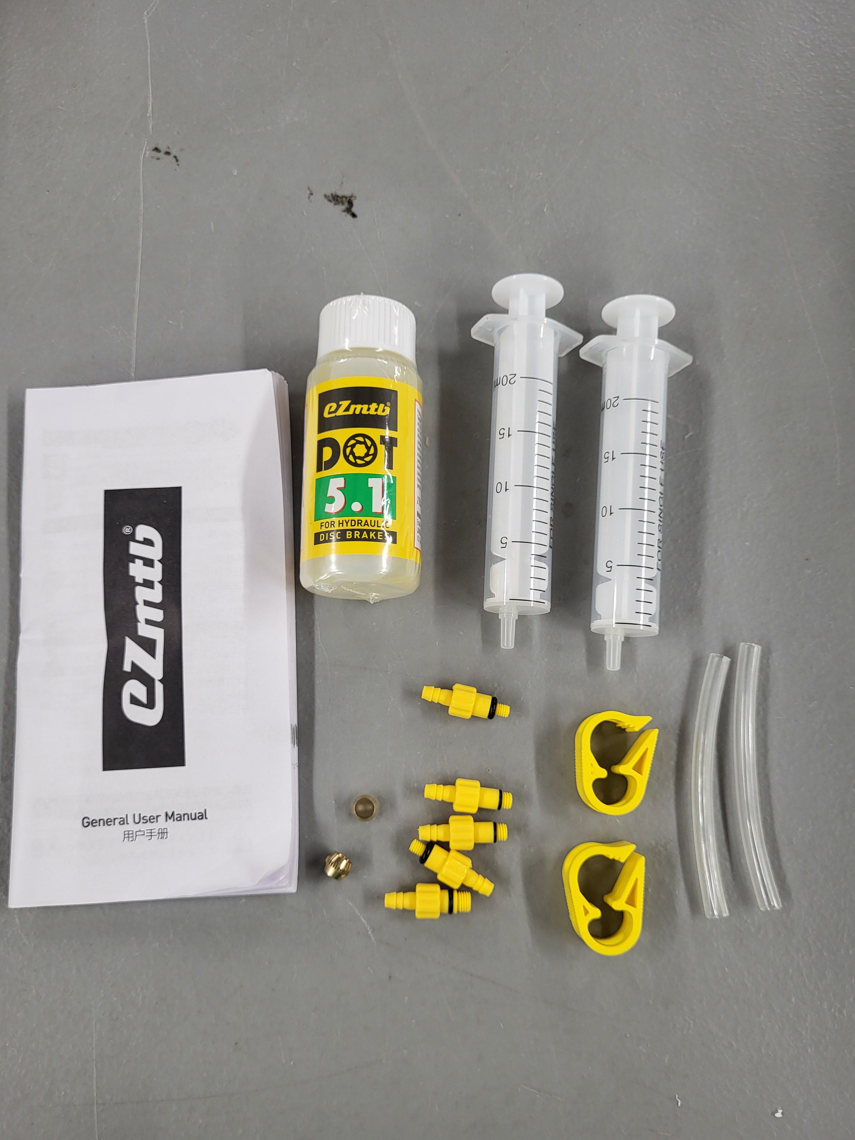 YOUMAYSTORY Brake Bleed Kit for SRAM Hydraulic Disc Brakes. Bicycle Hydraulic Brake Bleed Kit Including High Performance Brake Fluid DOT 5.1 Oil 60ml