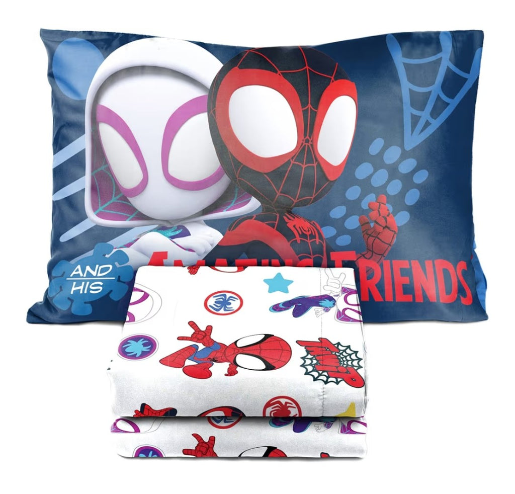 Spider and His Amazing Friends 4pc Toddler Bed Set