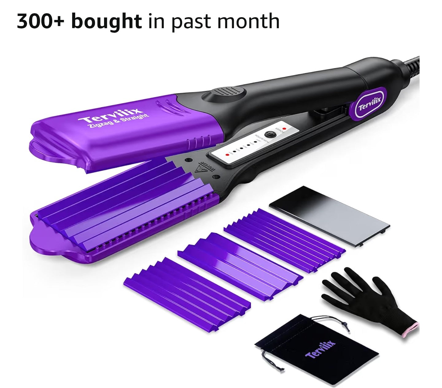 Terviiix Crimper Hair Iron with 4 Interchangeable Plates
