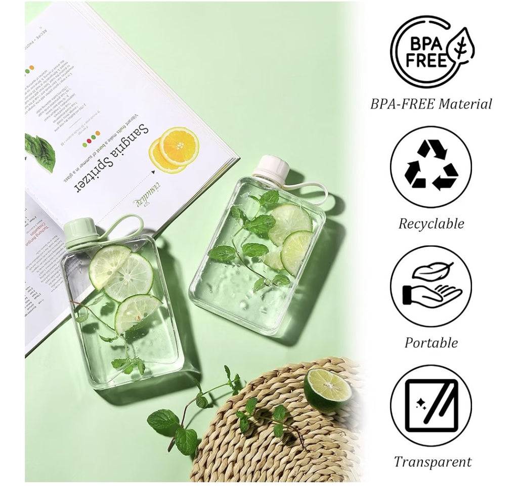 Transparent Square Water Bottle (500mL)