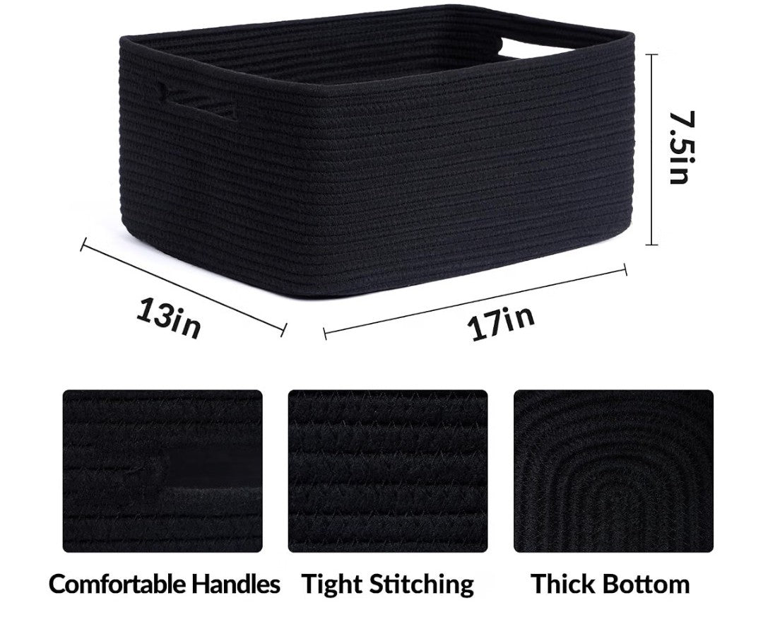 Large Storage Basket 17in x 13in x 7.5in