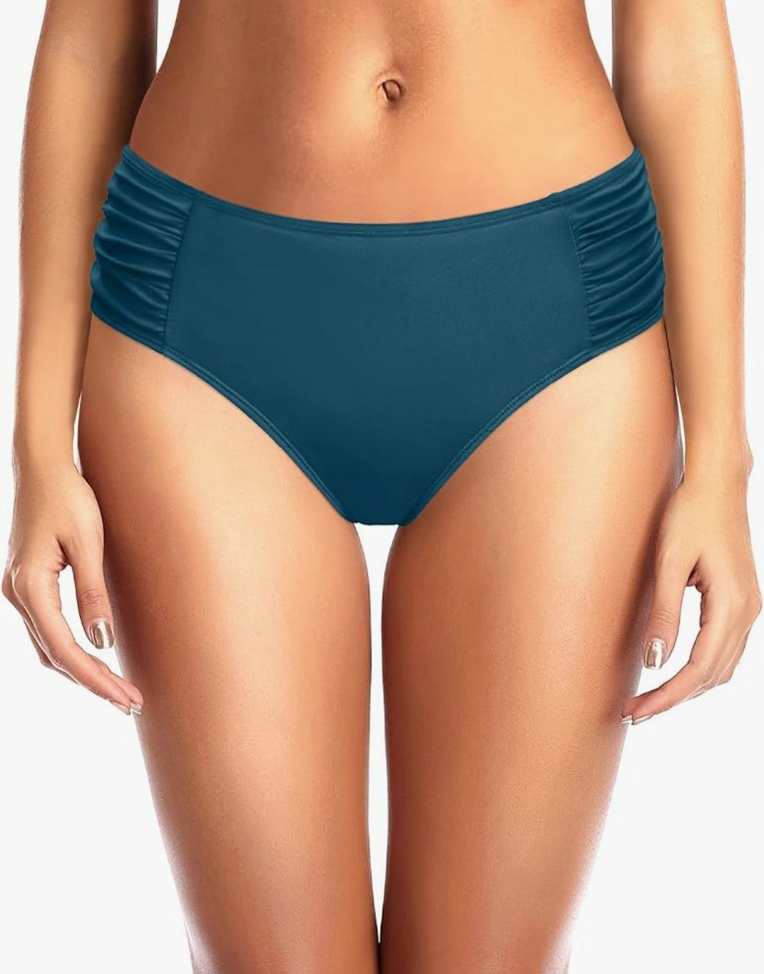 Mid Waist Bikini Bottoms (Medium)