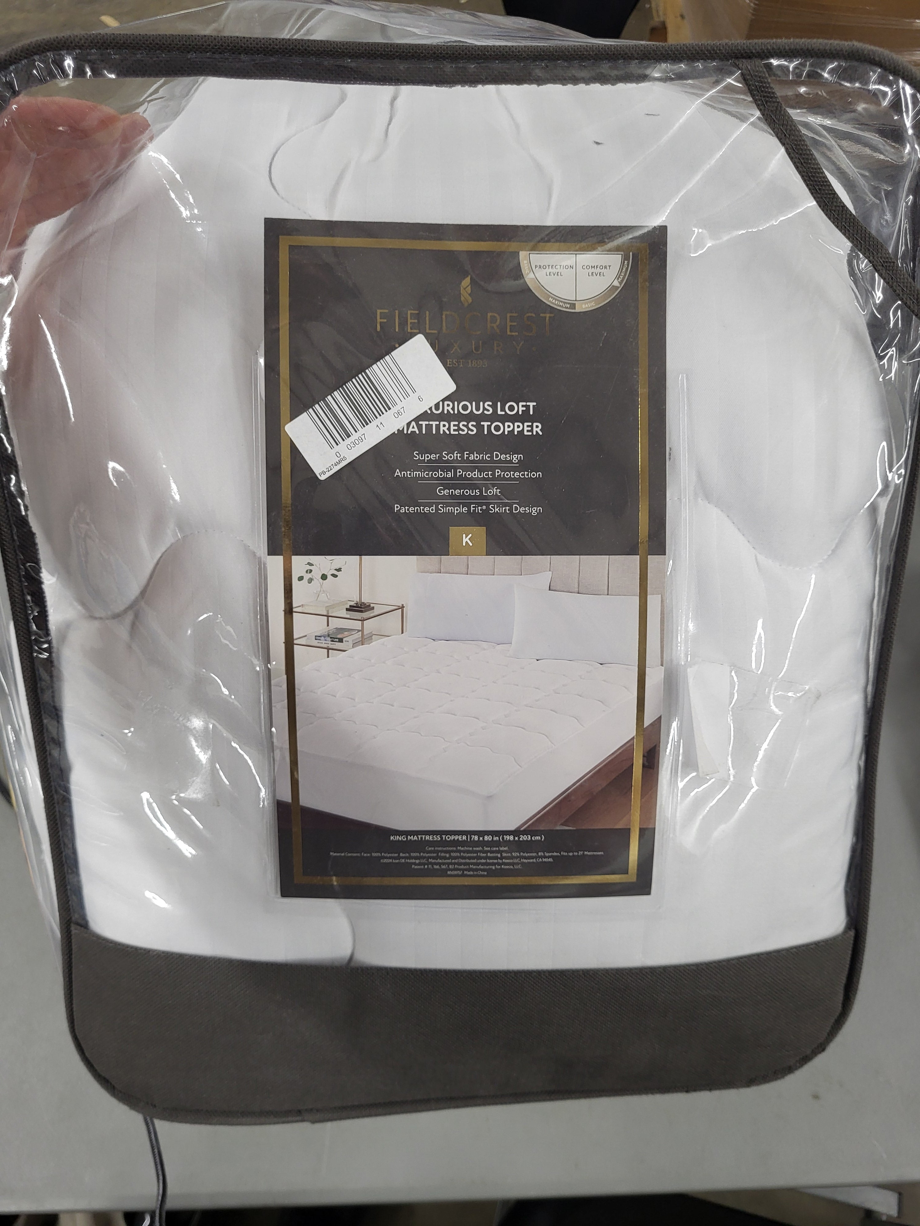 Fieldcrest Luxurious Loft Mattress Topper (King)