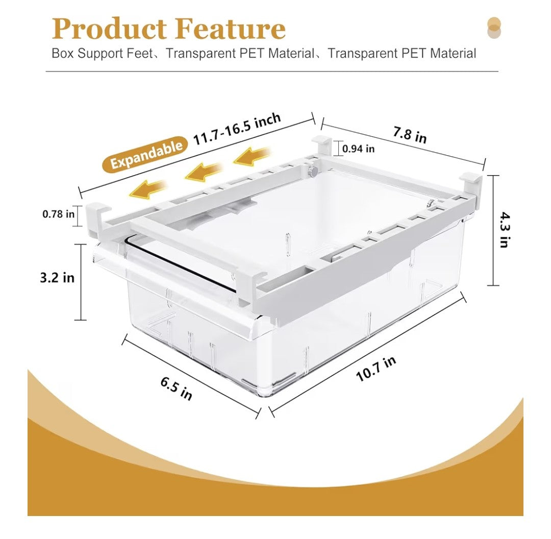 Refrigerator Drawer Organizer 2 pack