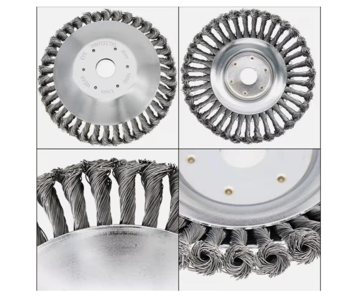 10 inch Steel Wire Wheel Brush Grass Trimmer Head Weed Cleaning Garden Cutter