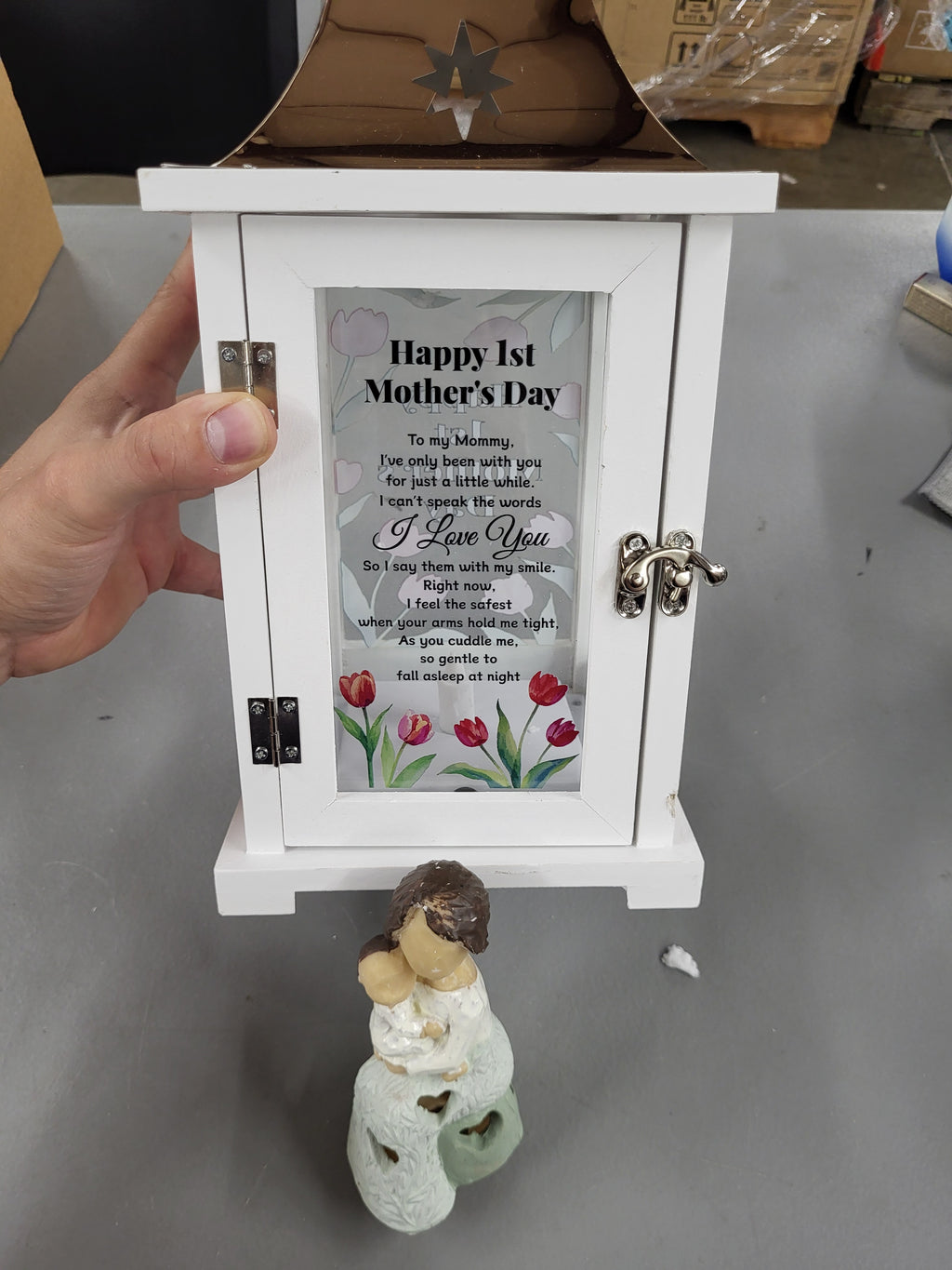 Homazing First Mothers Day Birthday Gifts for New Mom, Daughter, Daughter in Law - 1st Time Mothers Day Gifts Lantern - New Mom Gifts First Time Mother Presents